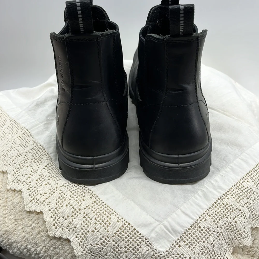 WOLVERINE Black Leather EPX Romeo Safety Toe boots, Size 12 - Picture 4 of 11